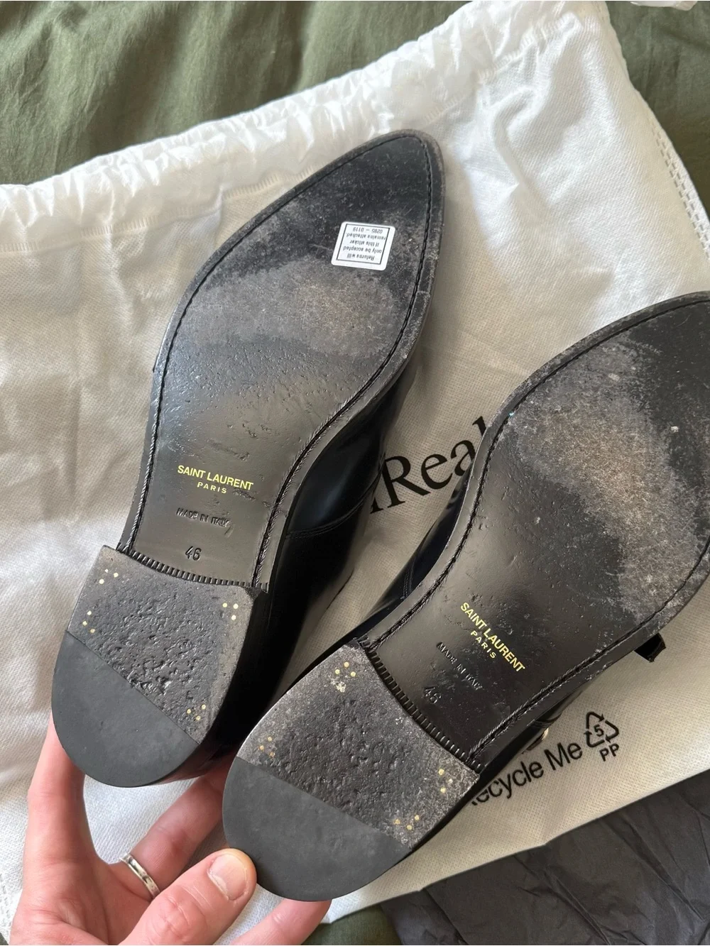 Saint Laurent Leather Monk Straps Size 46 (US 13)